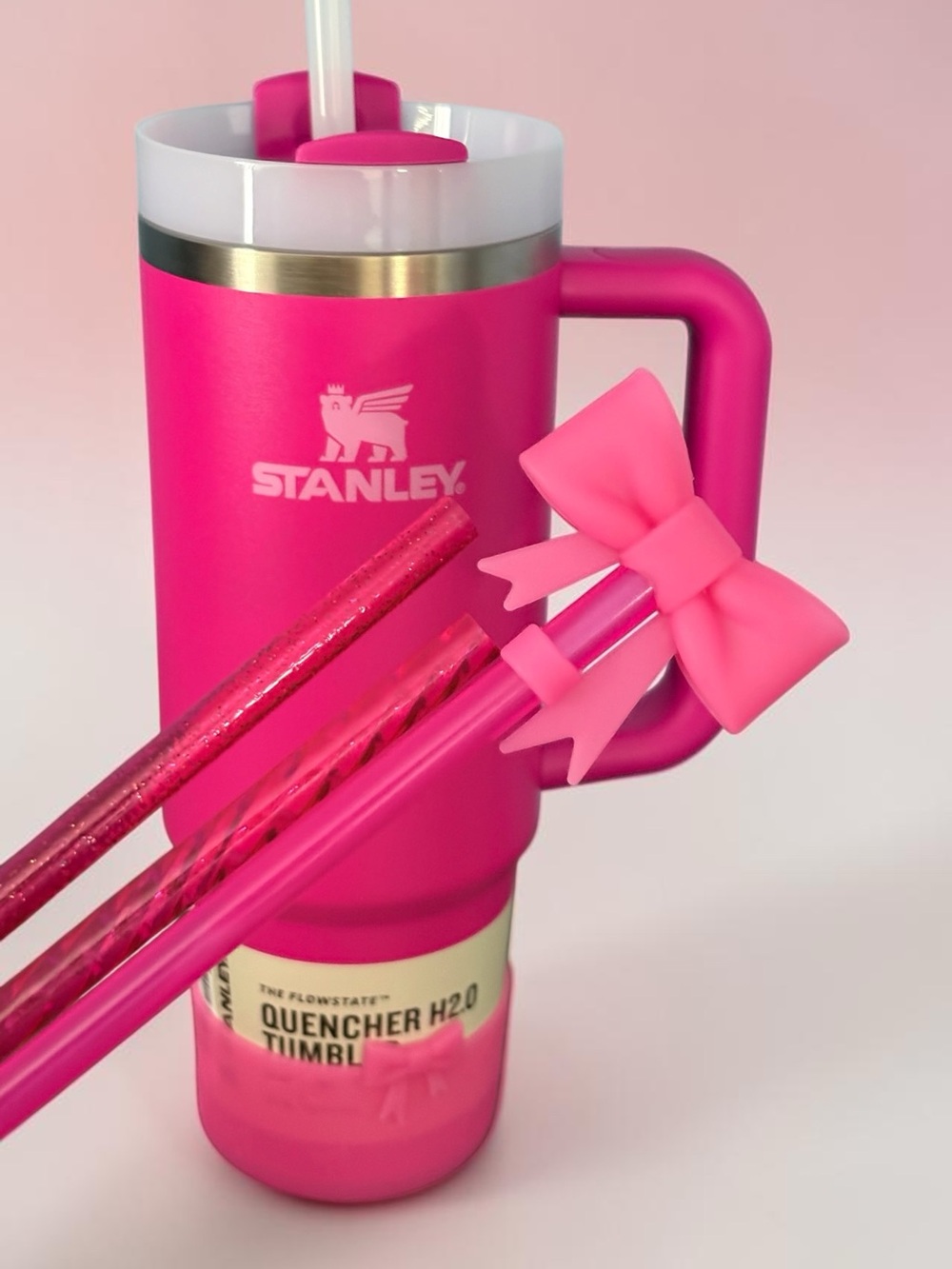 Stanley 30oz handle tumbler-BOOT & straw pack topper-ViOLET Blossom-HOT PiNK-NEW
